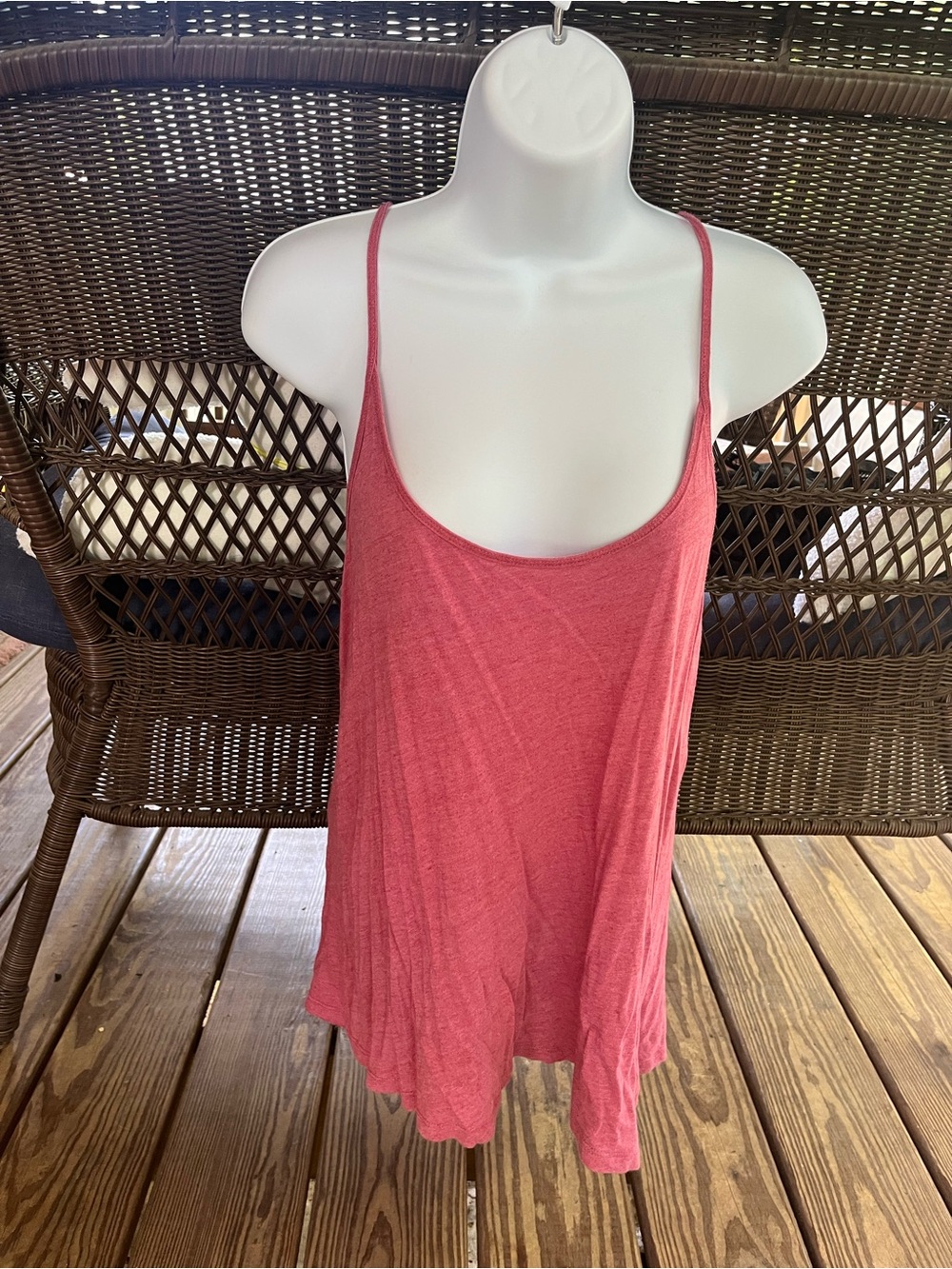 H&M Coral Pink Scoop Neck Spaghetti Strap Tank